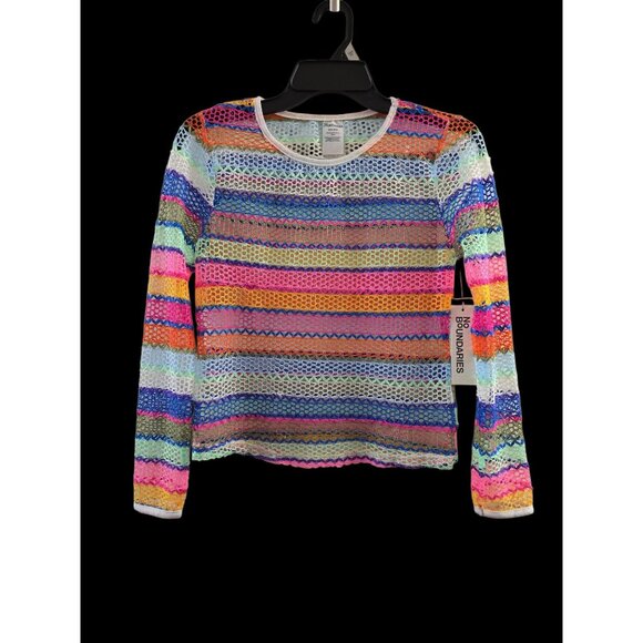 NWT Juniors Crochet Long Sleeve Cover-Up Top – Size XXS - Picture 2 of 4